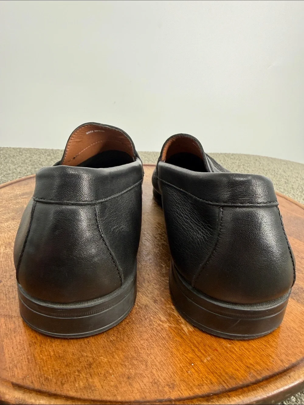 GH Bass Shoes Mens 13 D Black Leather Martin Penny Loafer Slip On Casaual
